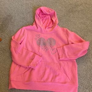Hot pink heart hoodie